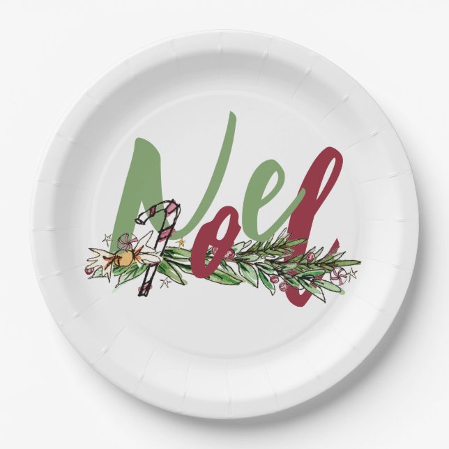 Christmas Noel  Paper Plates (Front)