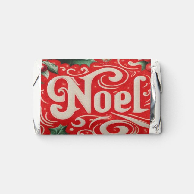 Christmas Noel Red & Green  Hershey's Miniatures (Front)