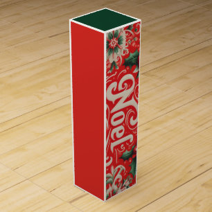 Christmas Noel Red & Green Wine Box