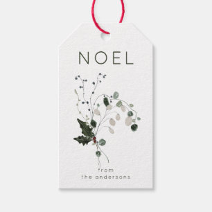 Christmas Noel Rustic Greenery Gift Tags