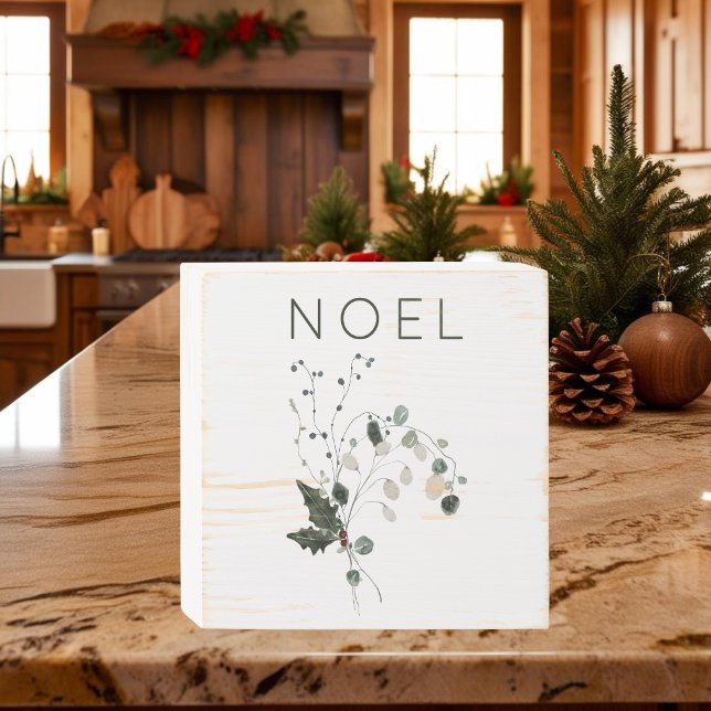 Christmas Noel Rustic Greenery Wooden Box Sign (Creator Uploaded)