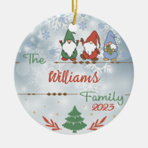 Christmas Nome's Ceramic Ornament