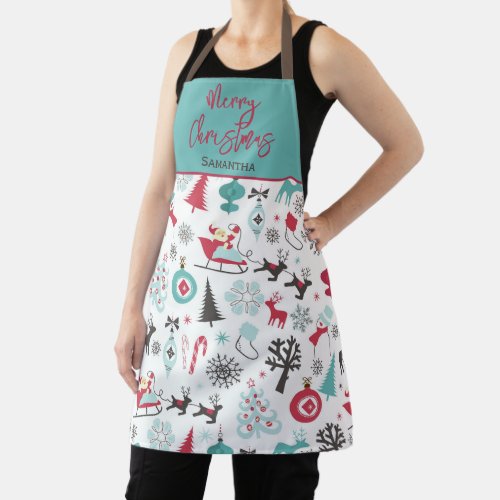 Christmas Nordic Festive Holiday Pattern  Apron