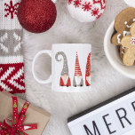 Christmas Nordic Gnomes Red White Gray Coffee Mug at Zazzle
