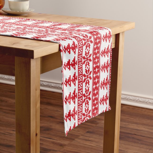 Christmas Nordic Sweater pattern table runner (In Situ)