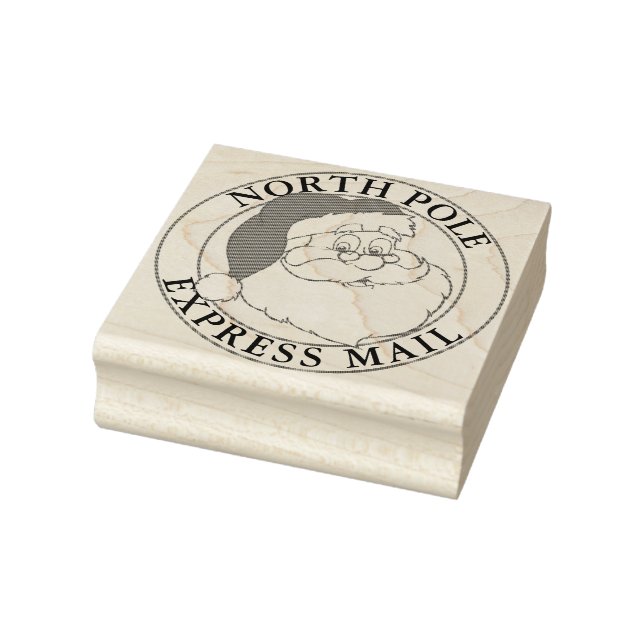 Christmas North Pole Express Mail Santa Rubber Stamp (Stamp)