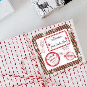 Christmas North Pole Mail Delivery From Santa Square Sticker