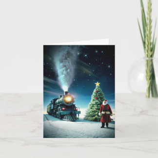 Christmas North Pole Polar Express All Abroad Xmas Card