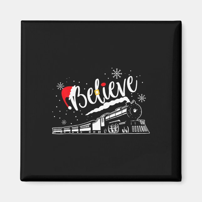 Christmas North Pole Polar Express All Abroad Xmas Magnet (Front)