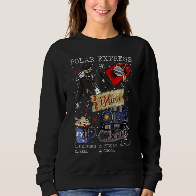 Christmas North Pole Polar Express All Abroad Xmas Sweatshirt (Front)