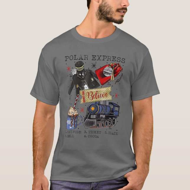 Christmas North Pole Polar Express All Abroad Xmas T-Shirt (Front)