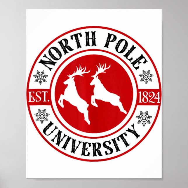 Christmas North Pole University Xmas Santa Worksho Poster (Front)
