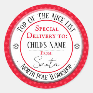Christmas Mailing Label from Santa's Workshop (2 of 4) Sticker for Sale by  LDTreasures