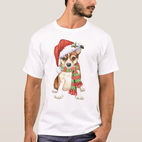 Christmas Norwegian Lundehund T_Shirt