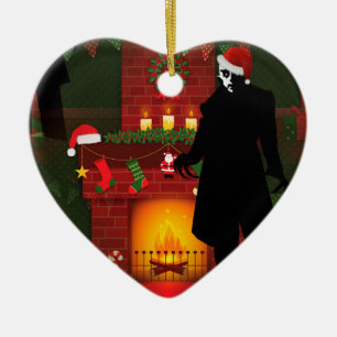christmas nosferatu ceramic ornament