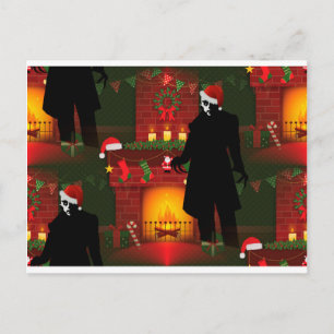 christmas nosferatu holiday postcard