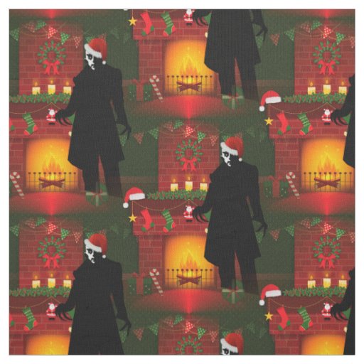 christmas nosferatu xmas fabric