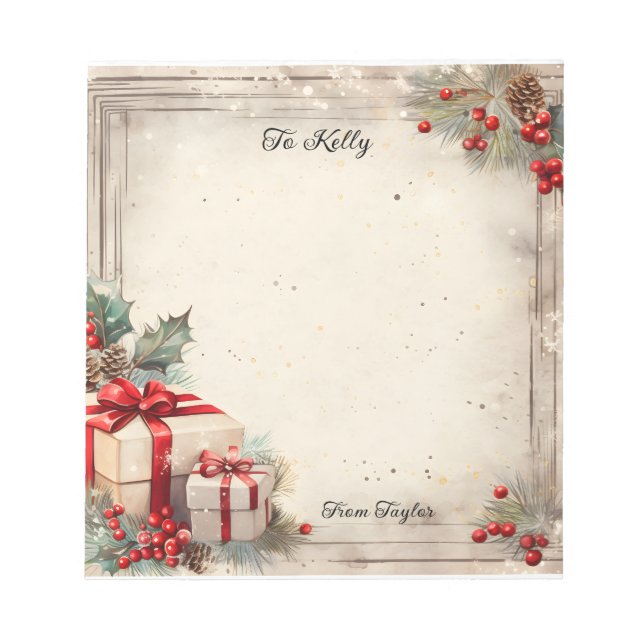 Christmas  notepad (Front)