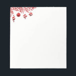 Christmas Notepad<br><div class="desc">Notepad shown in white with a festive holiday ornaments and berries print. 
Customize this item or buy as is.</div>