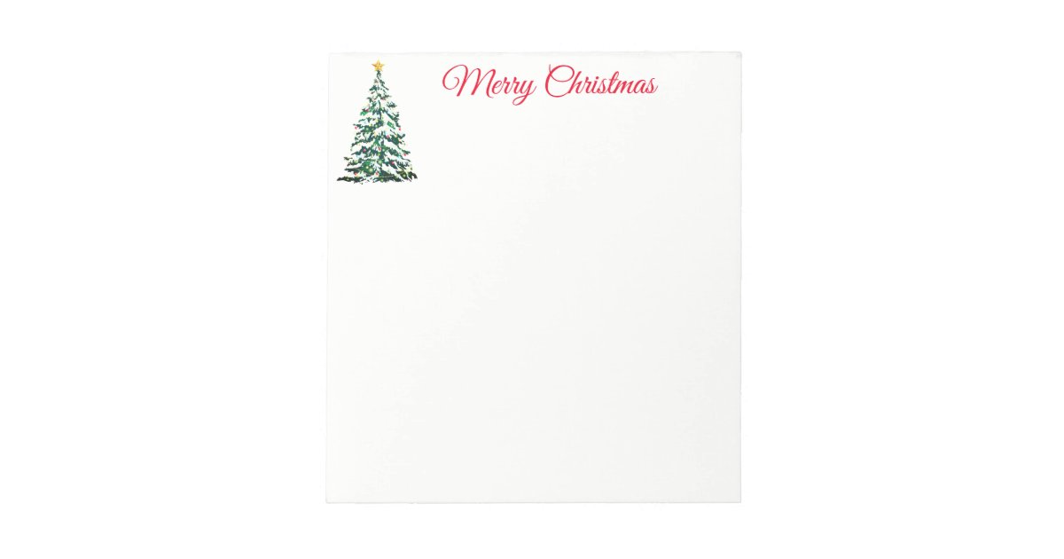 Christmas Notepad Zazzle
