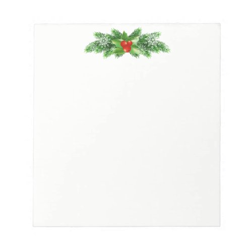 Christmas Notepad_Holly Bough Notepad