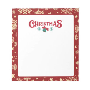 Christmas notepad paper