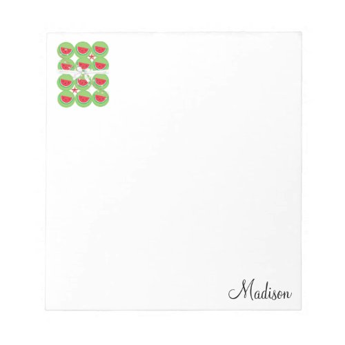 Christmas Notepad Watermelon White Bow