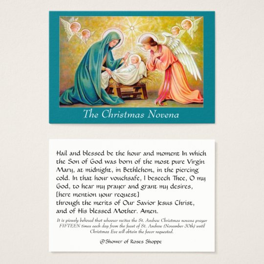 Christmas Novena Prayer Holy Card | Zazzle.com