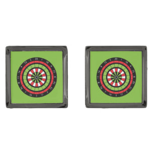 Christmas Numbered Dartboard Cufflinks