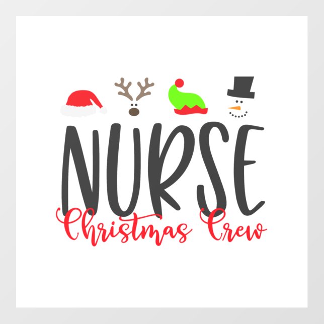 Christmas Nurse2 Wall Decal (Front)