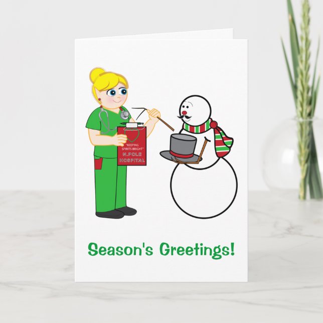 Christmas Nurse Appreciation Holiday Card (Front)