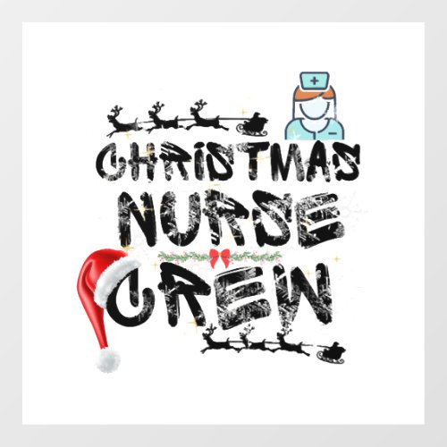 Christmas nurse crew floor decals