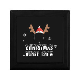 Christmas Nurse Crew Reindeer Xmas CNA Nursing Gift Box