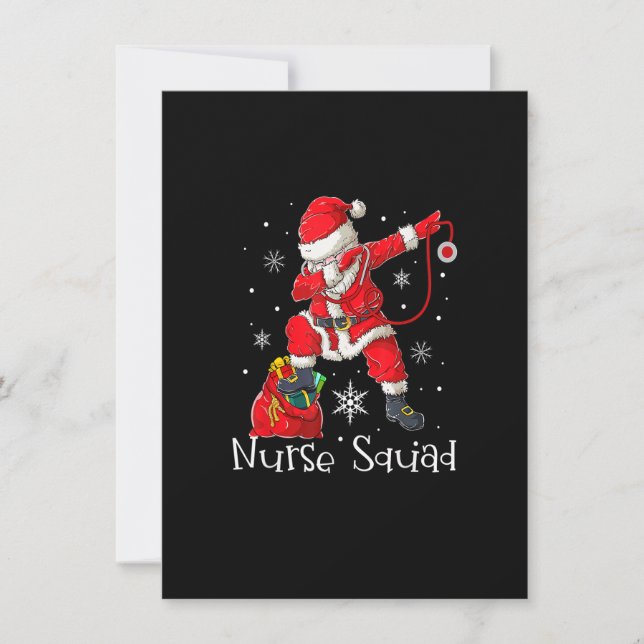 Christmas Nurse Crew Squad Xmas Nursing Pajamas Invitation (Front)