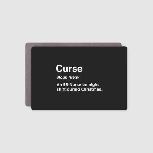 Christmas Nurse Curse Definition Funny    Car Magnet