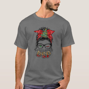 Christmas Nurse DSP Santas Favorite Nurse I Love B T-Shirt