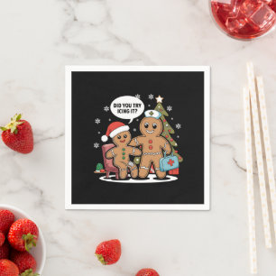Christmas Nurse Gingerbread Man Did You Try Icing Napkins