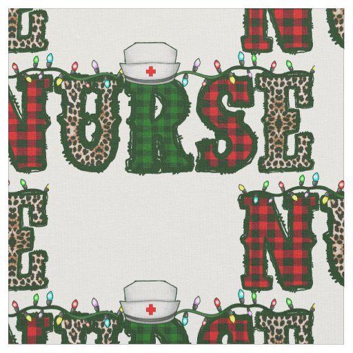 christmas nurse leopard print xmas fabric