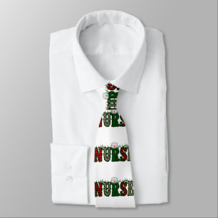 christmas nurse leopard print xmas neck tie