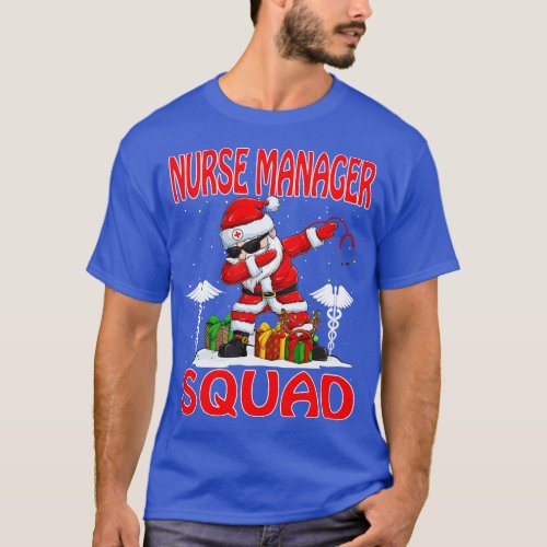 Christmas Nurse Manager Squad Reindeer Pajama Dabi T_Shirt