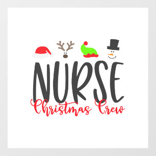 Christmas Nurse, nurse christmas crew Floor Decals