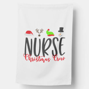 Christmas Nurse, nurse christmas crew House Flag