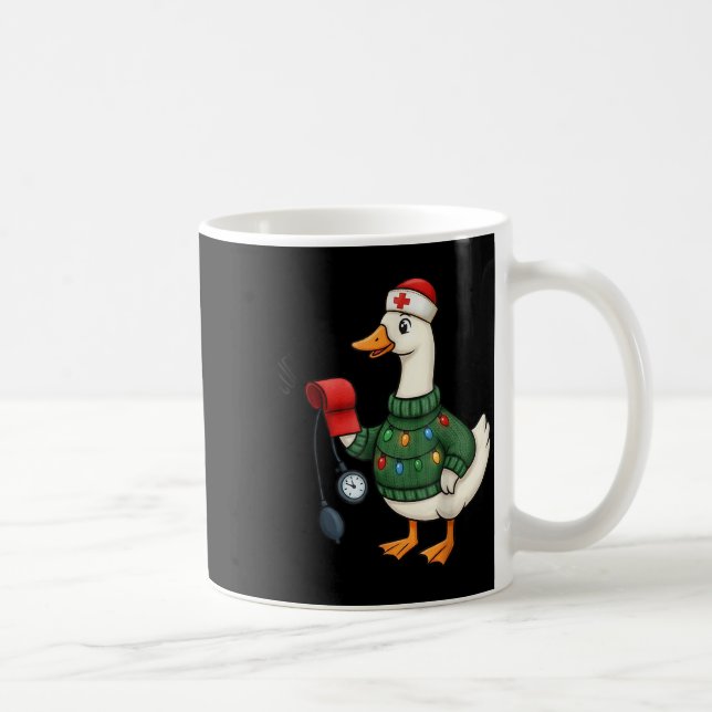 Christmas Nurse, Nurse Life, Cuff em Goose Christm Coffee Mug (Right)