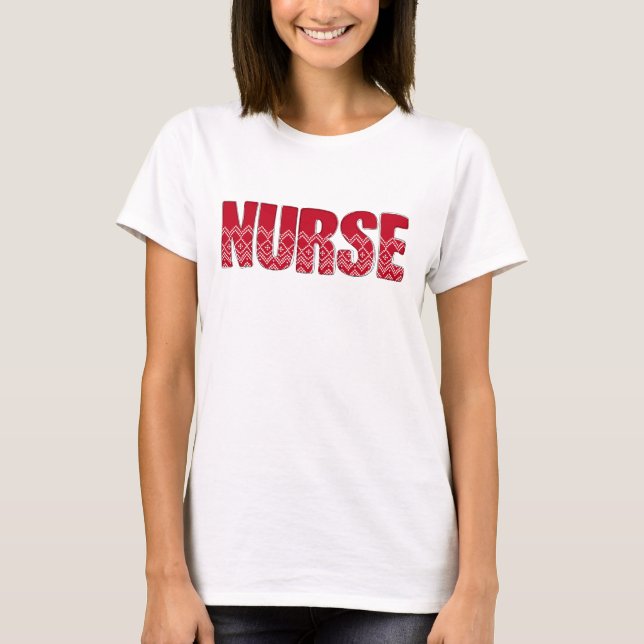 Christmas Nurse, Nursing School, Best Nurse Gift T-Shirt (Front)