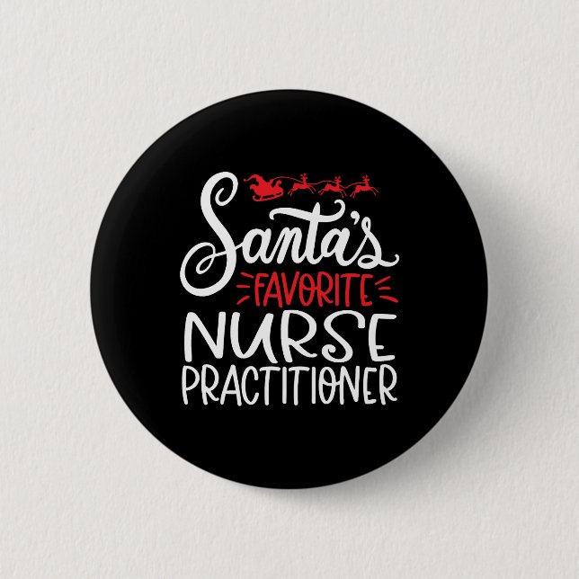 Christmas nurse practitioner, nurse np   button (Front)