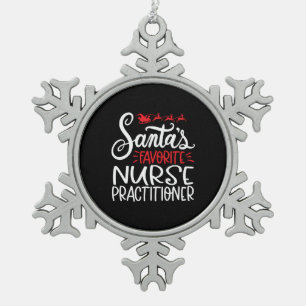 Christmas nurse practitioner, nurse np snowflake pewter christmas ornament