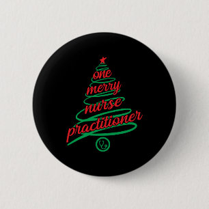 Christmas nurse practitioner, one merry button