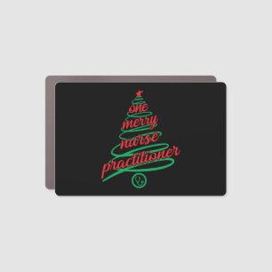Christmas nurse practitioner, one merry car magnet