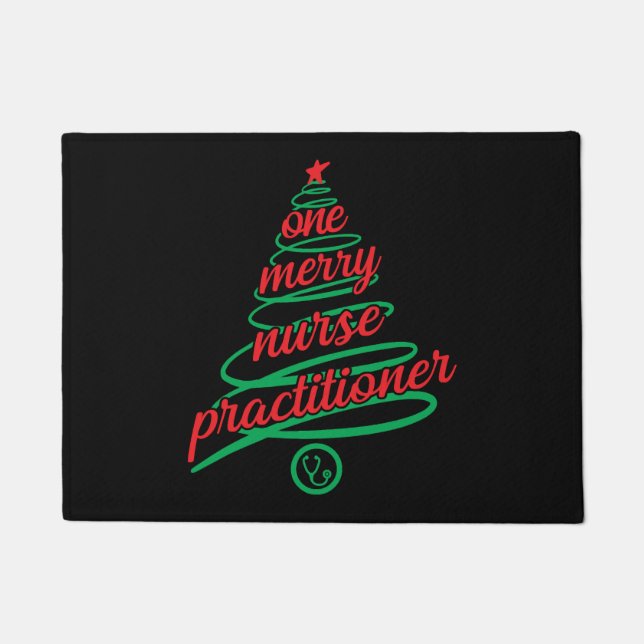 Christmas nurse practitioner, one merry doormat (Front)