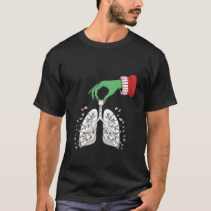 Christmas Nurse Respiratory Therapist Lung Tree T-Shirt